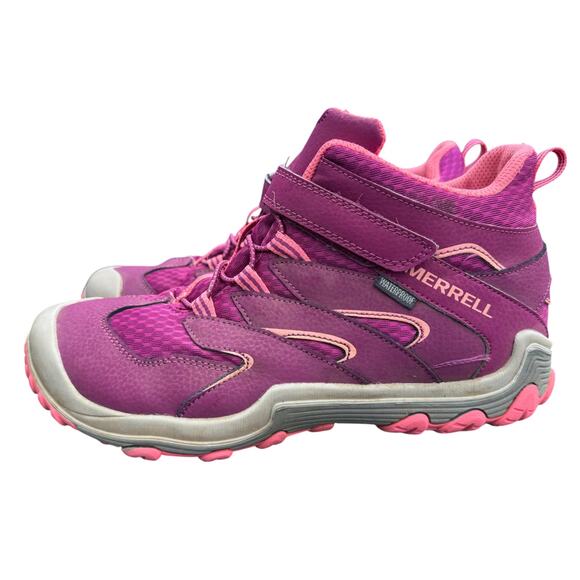 Merrell Chameleon Hiking Boot Unisex Big Kid Womens 6.5 Pink Waterproof MK159720 - Picture 2 of 9